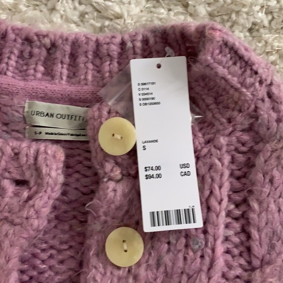 New urban outfitters crop knit buttoned cardigan - Picture 2 of 4